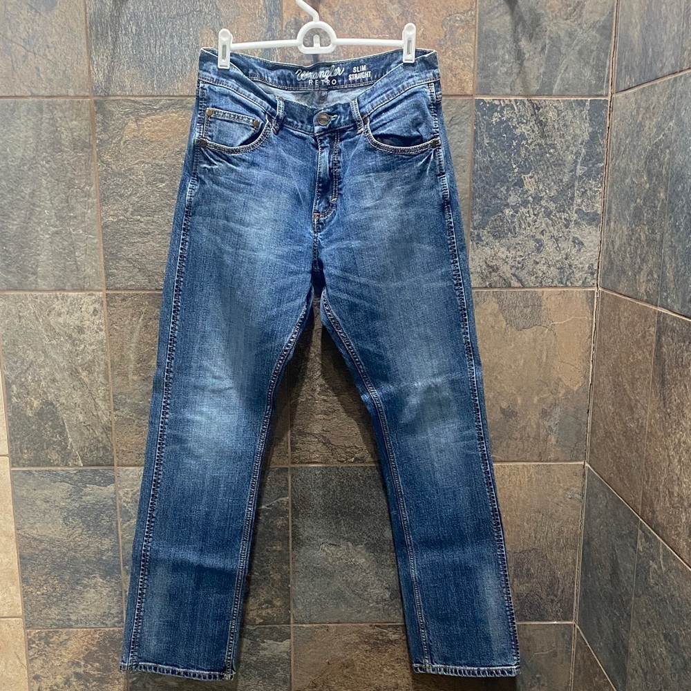 Wrangler Men's Classic Indigo Straight Jeans (Worn) Good Condition